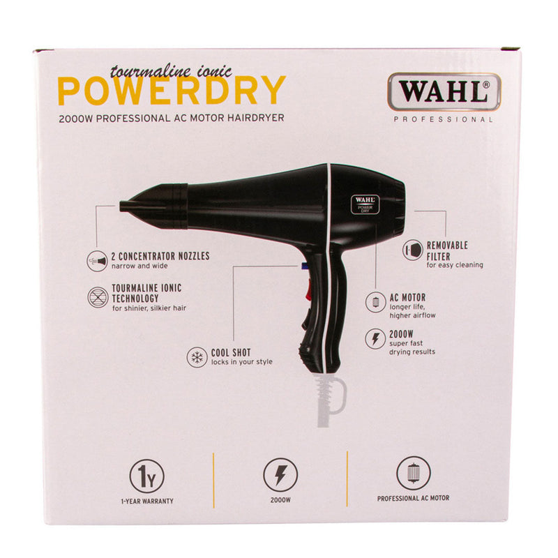 Wahl Power Dry 2000W Ionic Hair Dryer Black