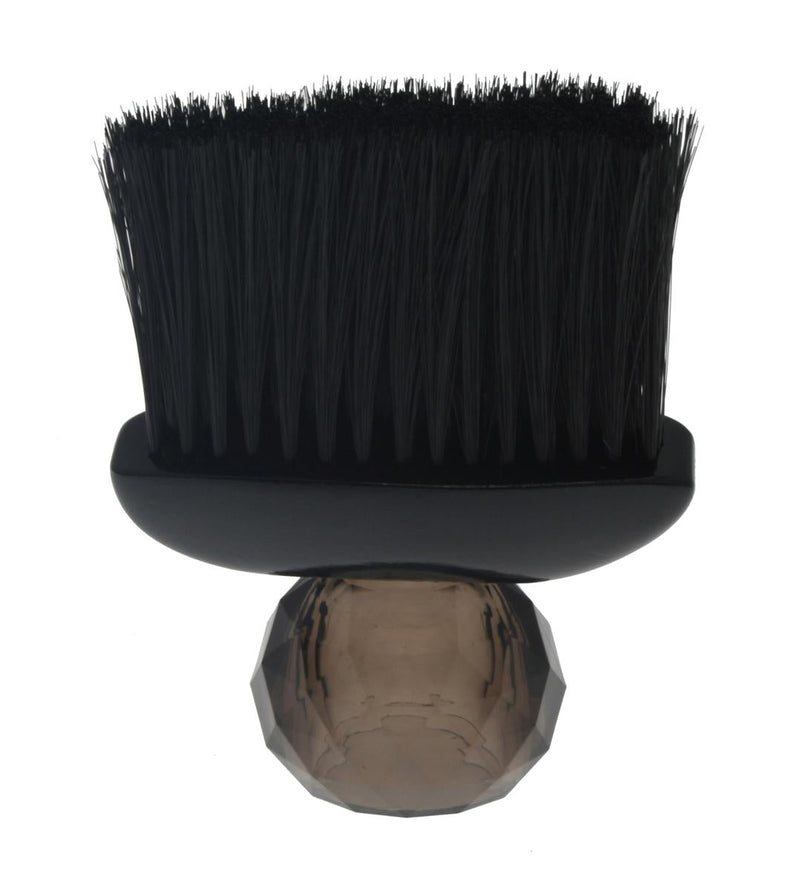 Santorini Neck Brush Black Nylon Crystal Handle