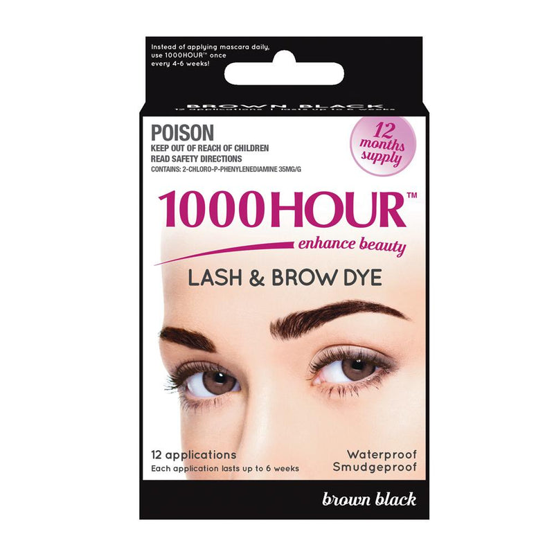 1000 Hour Eyelash & Brow Dye Kit Brown/Black