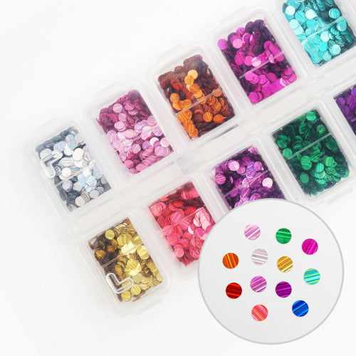 Nail Art Round Shape Sequin Glitter Holographic Nail Decorations