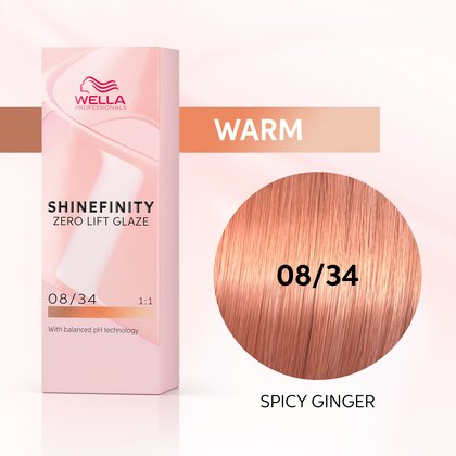 Wella Shinefinity  08/34 Spicy Ginger 60ml