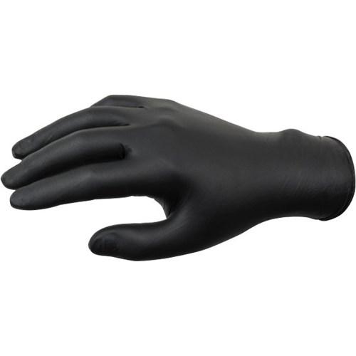 Contrast Nitrile Black Powder Free Gloves Large 100pk