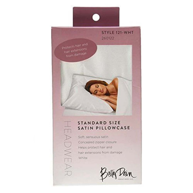 Betty Dain Standard Satin Pillow Case White
