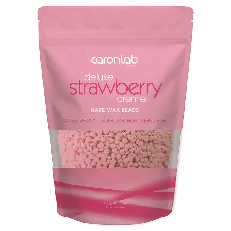 Caronlab Hard Wax Strawberry Creme Beads 800gm