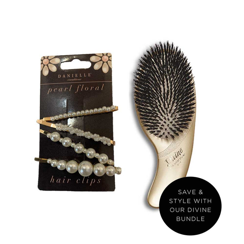 Divine Style Brush & Pearl Pins Duo