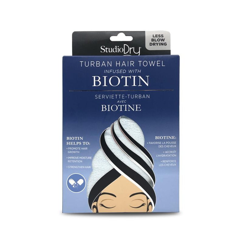 Studio Dry Biotin Infused Turban Hair Towel