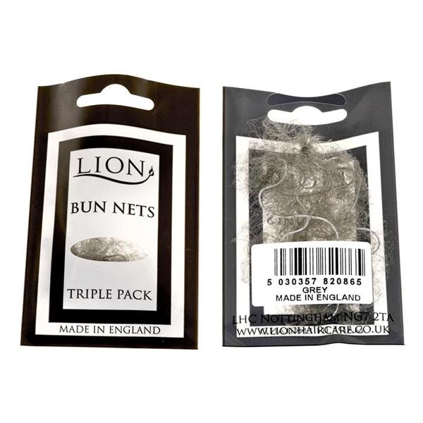 Lion Bun Net 3pk Grey