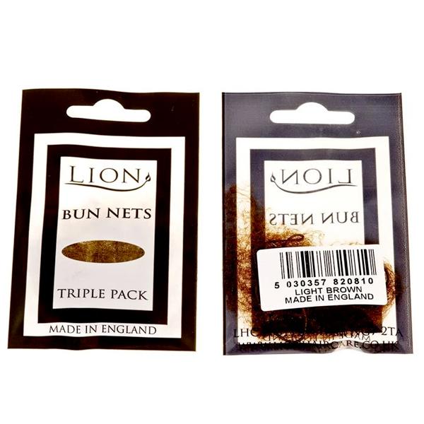 Lion Bun Net 3pk Light Brown
