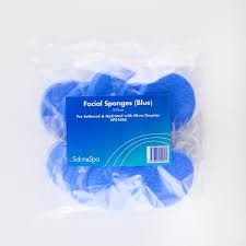 Salon & Spa Facial Sponges 10pcs Blue