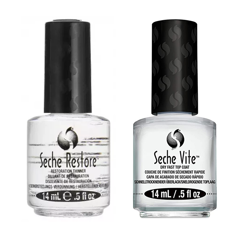 Seche Dry Fast Top Coat & Restoration Thinner Duo