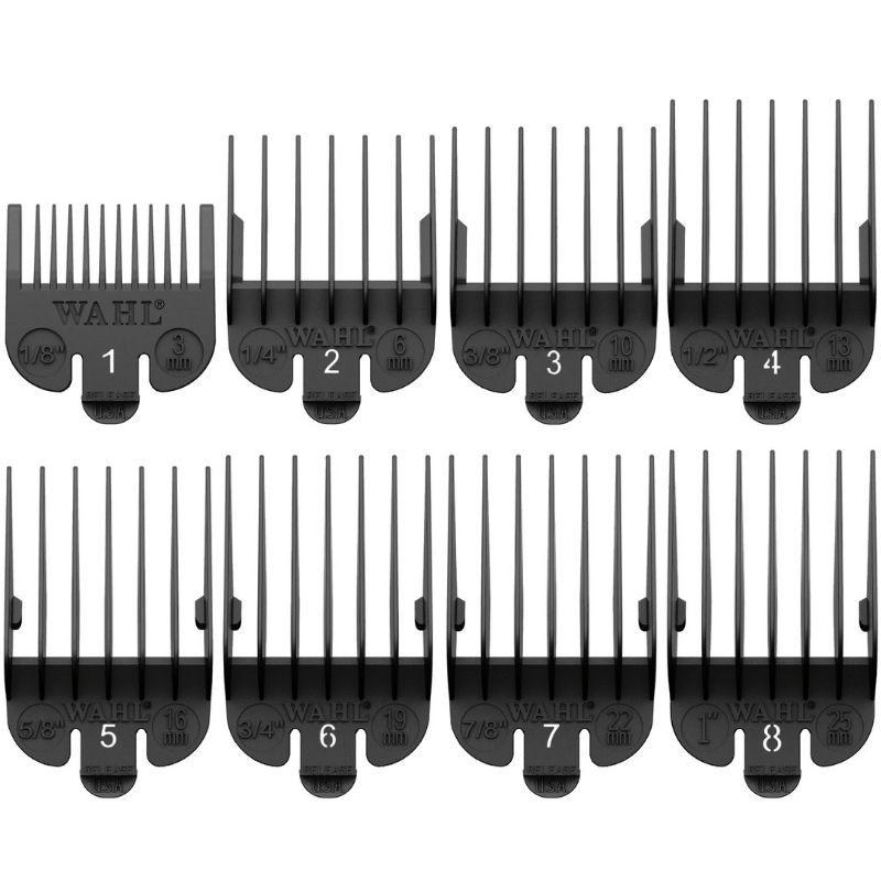 Wahl Black Attachment Combs 1-8 pack