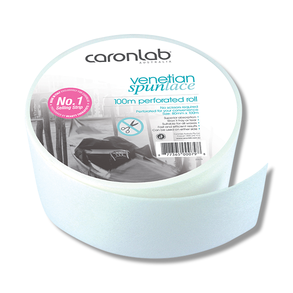 Caronlab Venetian Spun Lace Bright White Perforated Roll 100m-Caronlab-Beautopia Hair & Beauty