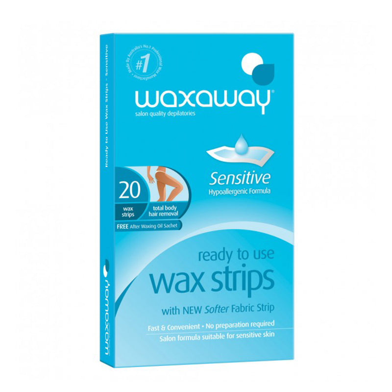 Waxaway Sensitive Ready to Use Body Wax Strips 20pk