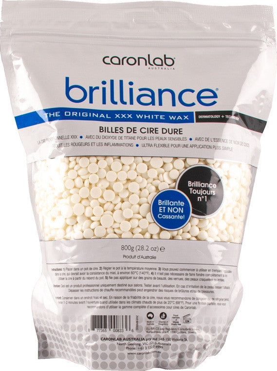 Caronlab Hard Wax Brilliance White Beads 800gm