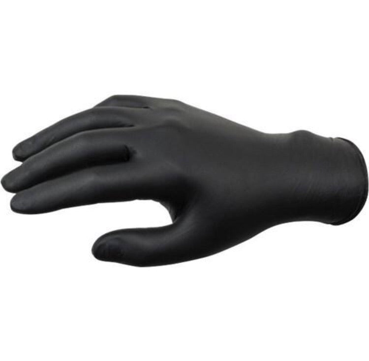 Contrast Nitrile Black Powder Free Gloves Medium 100pk