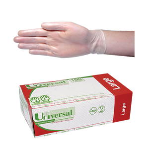 Universal 100pk Latex Lightly Powdered Large Gloves