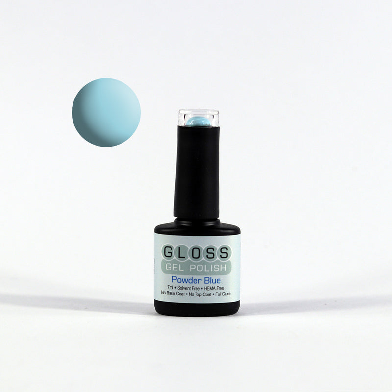Gloss Full Cure UV/LED Gel Polish Powder Blue