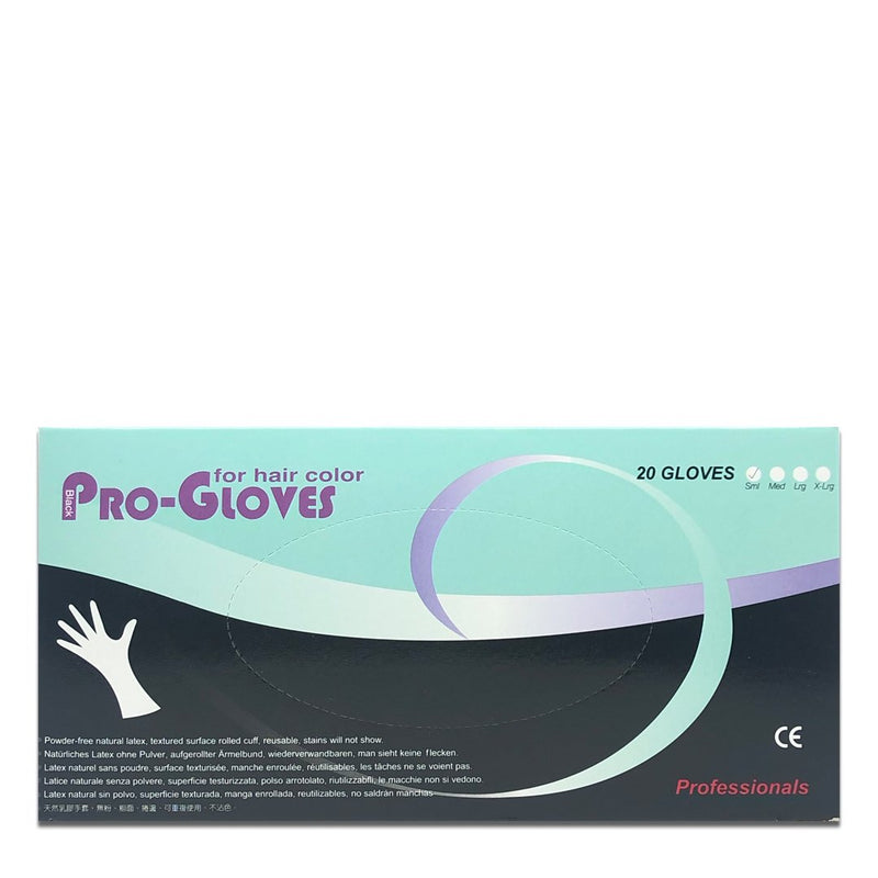 Pro-Gloves Powder Free Latex Gloves Black 20 Pack Small