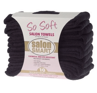 Salon Smart Micro Fibre Towels 10 pack Black